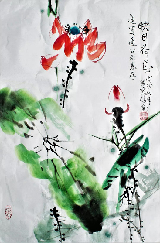 1534816699982692.jpg 進(jìn)貿(mào)通周末|著名國(guó)畫(huà)大師蒞臨進(jìn)貿(mào)通贈(zèng)《映日荷花》《紫氣東來(lái)》